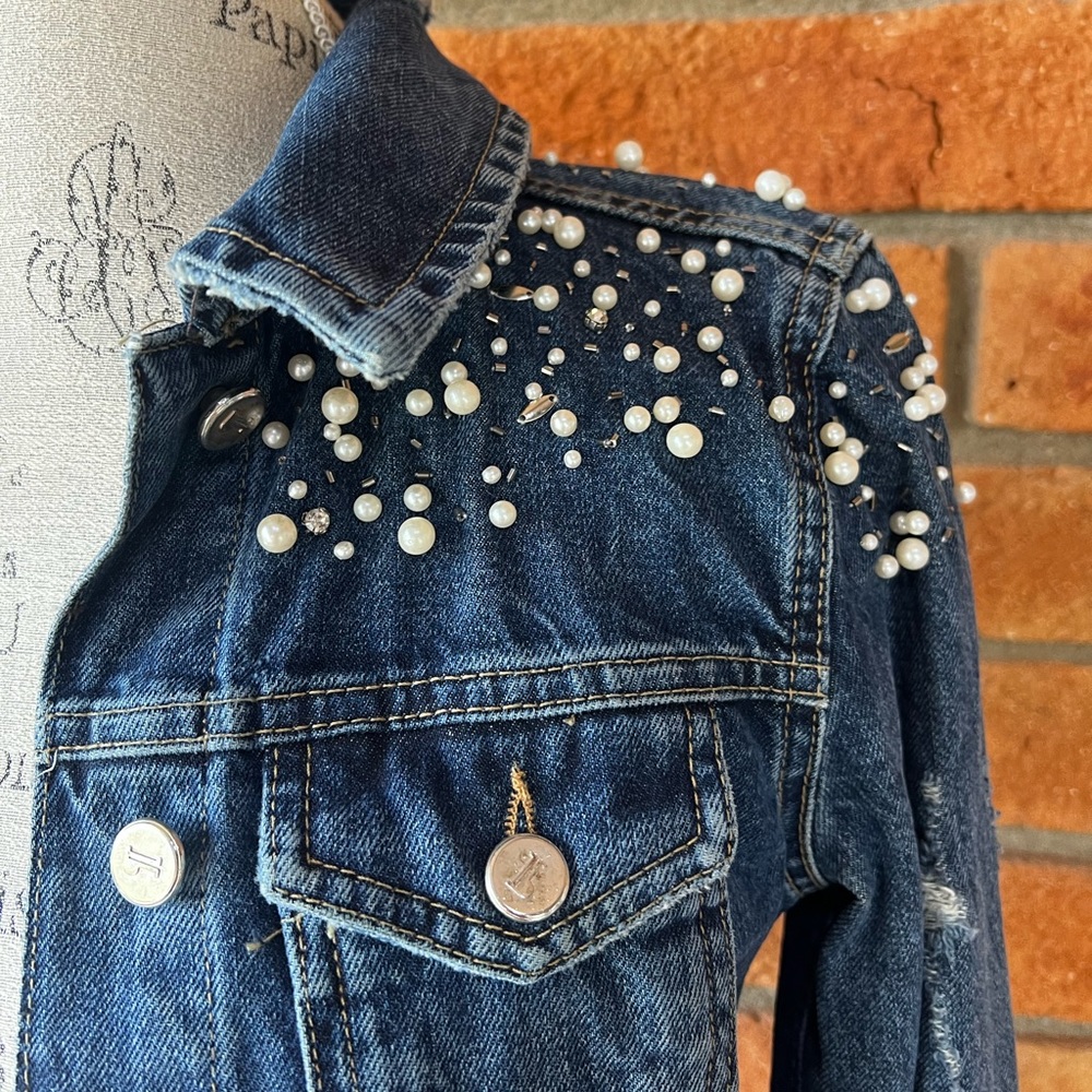 Pilcro and the letterpress - Denim jacket with beads